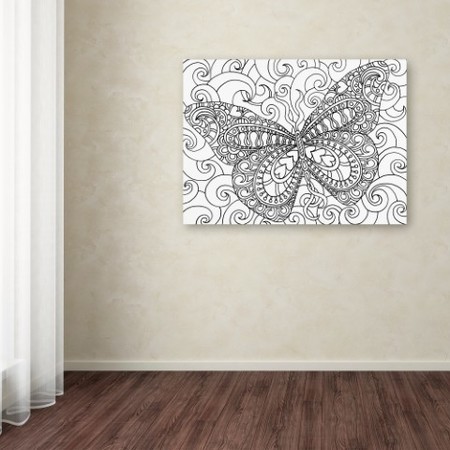 Trademark Fine Art Kathy G. Ahrens 'Bashful Garden Butterfly Soaring' Canvas Art, 14x19 ALI3346-C1419GG